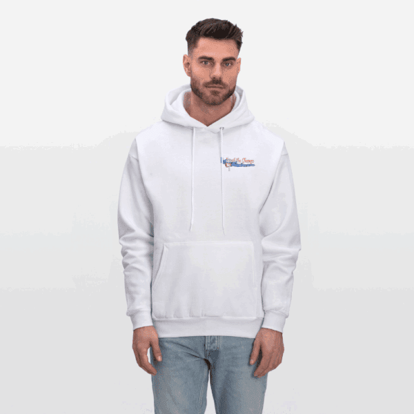 🥶🟣 Purple VA Silhouette Hoodie (White) - Image 2