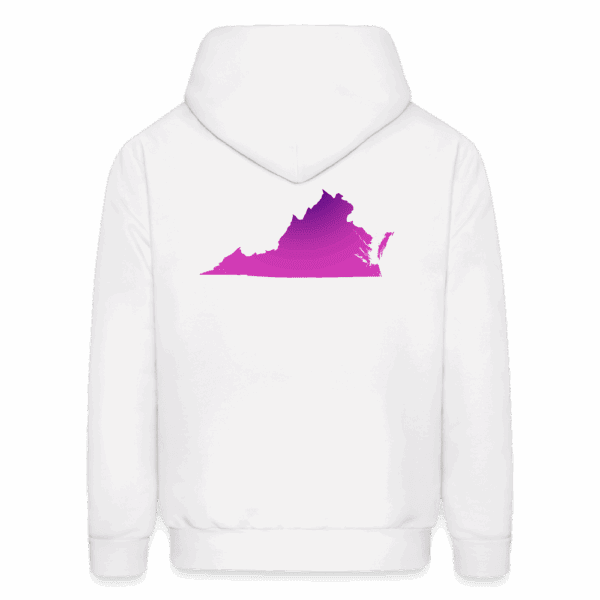 🥶🟣 Purple VA Silhouette Hoodie (White) - Image 4
